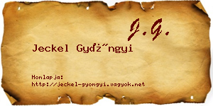 Jeckel Gyöngyi névjegykártya