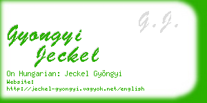 gyongyi jeckel business card